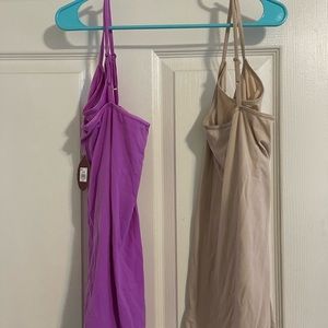(2) Slim fit camisoles - Both are size XL - tan & purple - originally $14 each
